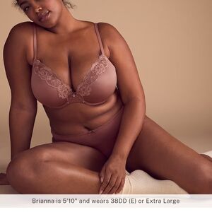 Body by VictoriaLace-Trim Push-Up Perfect Shape Bra 34DDD